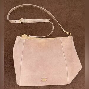 FRANCES VALENTINE June Suede Leather Hobo Crossbody Bag